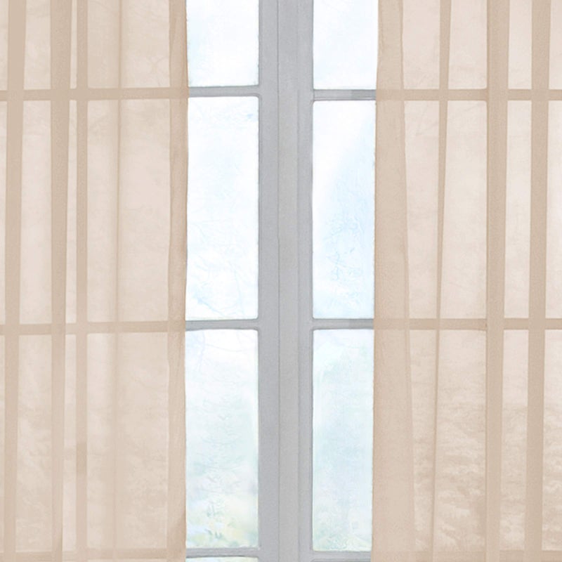 CurtainFresh Odor Neutralizing Sheer Voile Grommet Window Curtain for Bedroom or Living Room (1 Panel), 59 in x 95 in, Latte - Image 3